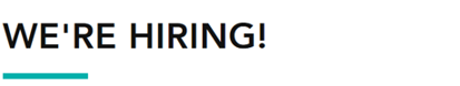 WE ARE HIRING 2 WE ARE HIRING 2